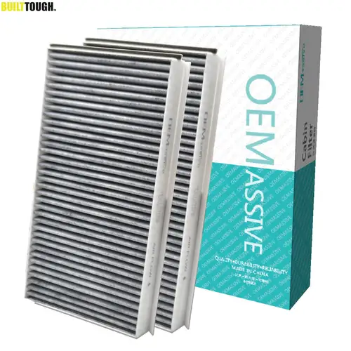 Imagen 1 del producto 2x filtro de cabina de polen de coche de carbón activado para BMW 5 6 Series Alpina B5 B6 E60 E61 E63 E64 2004 2005 2006 2007 2008 2009 2010