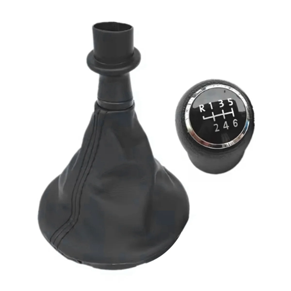 Car Gear Shift Knob Black 6 Speed Gear Lever Stick Gaiter Boot Cover for Transport T5 T5.1 T6 2005-2015