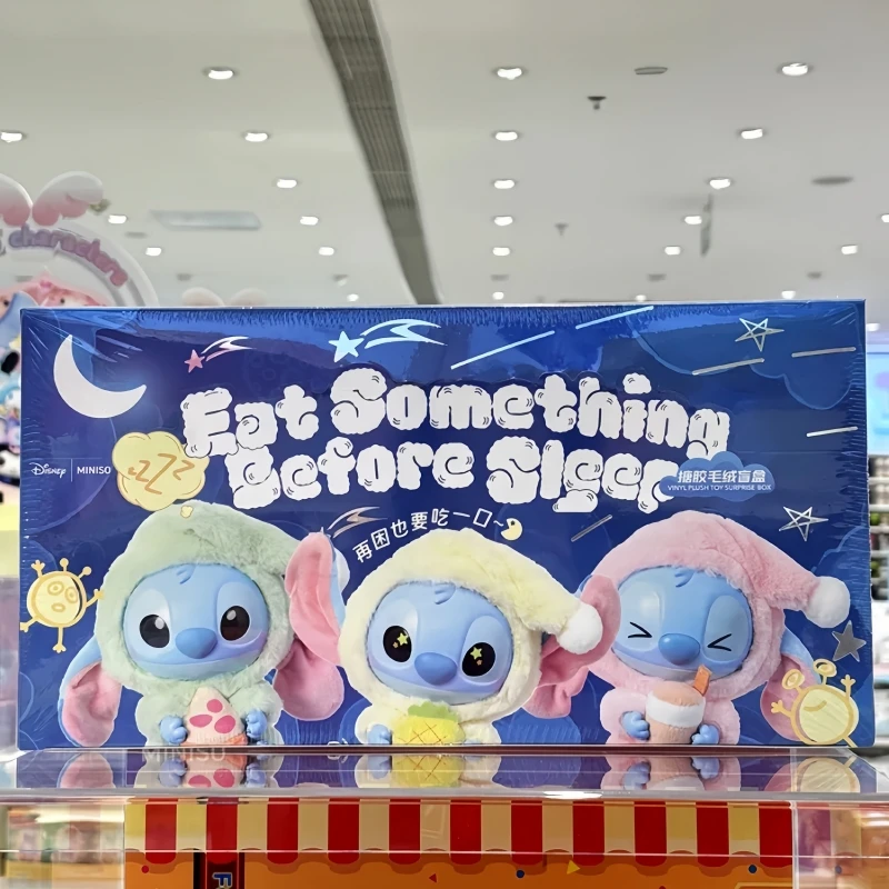 

MINISO Disney Stitch "Must Eat Even When Tired" Series Blind Box Vinyl Plush Figurine Stitch Doll Mystery Box Gift Toy