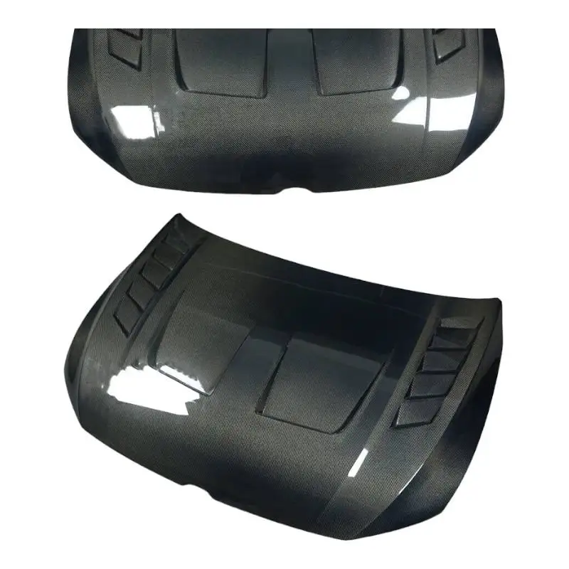 

HT Style Carbon Fiber Front Engine Vented Hood Bonnet for Volkswagen VW Golf 8 GTI MK8 R LINE，after actually car installation
