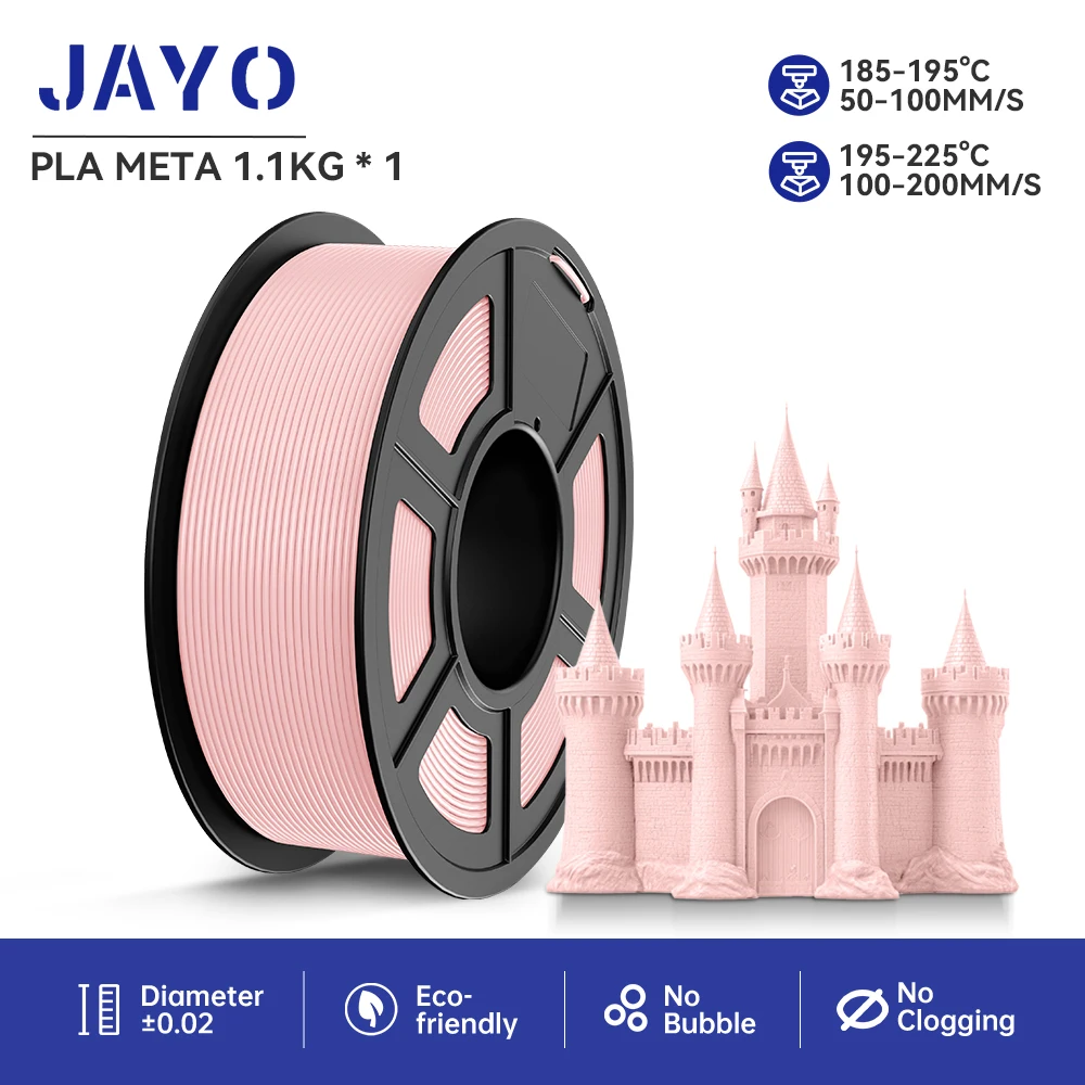 JAYO PLAMETA 3D-Drucker, mehrfarbiges Filament, 1 Rolle/1,1 kg, 1,75 mm, umweltfreundliches Material, 3D, schnelle Lieferung, Stift und Drucker, DIY-Geschenk