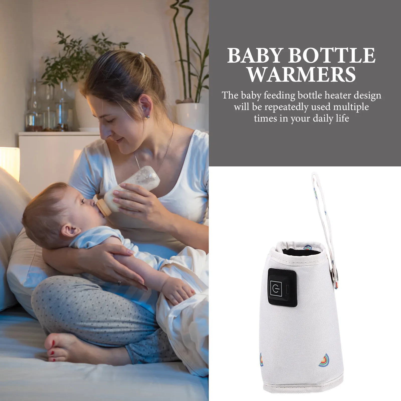 

Набор из 1 многоразового USB-подогревателей для детских бутылочек: портативный подогреватель молока для путешествий, использования на улице и в автомобиле, удобный дизайн