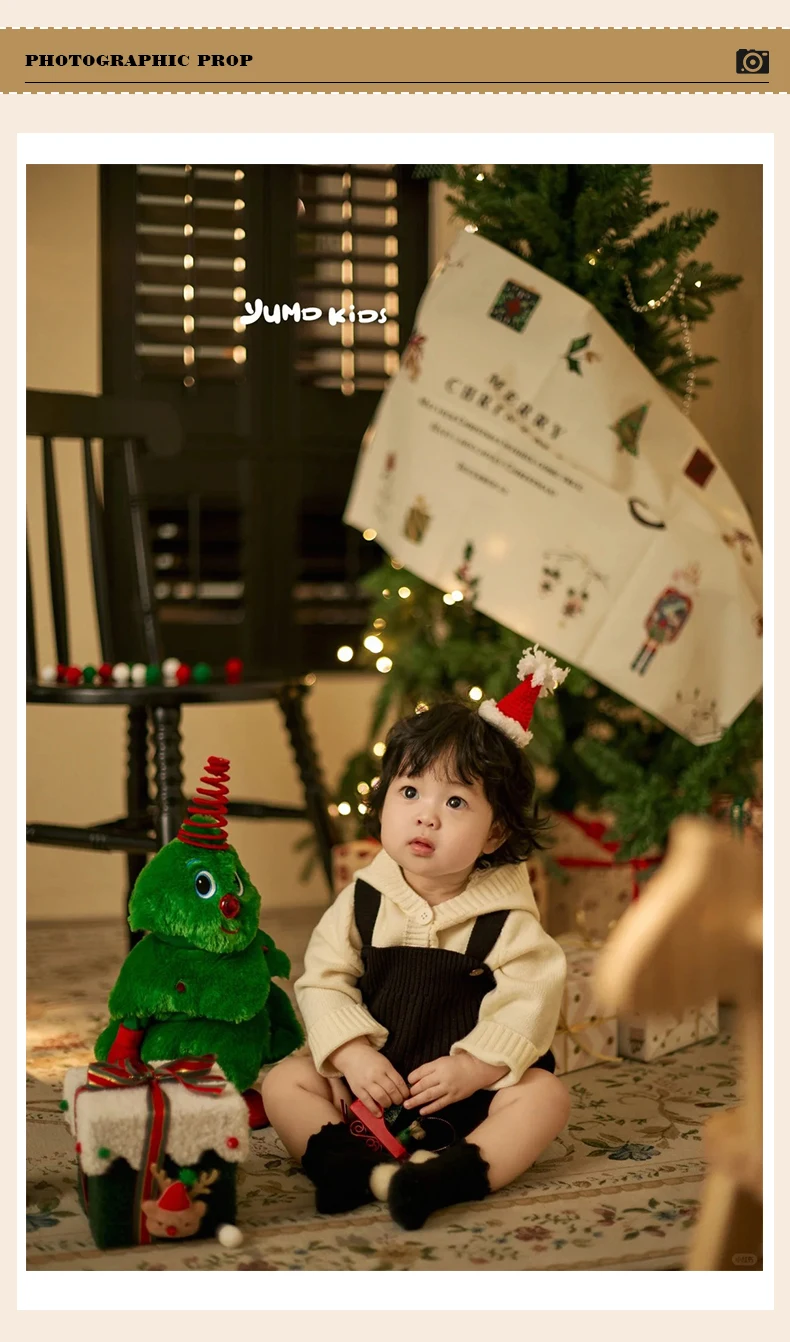 

Christmas retro themed one year old womens treasure dress hundred day baby clothes autumn set newborn art photo new style 신생아