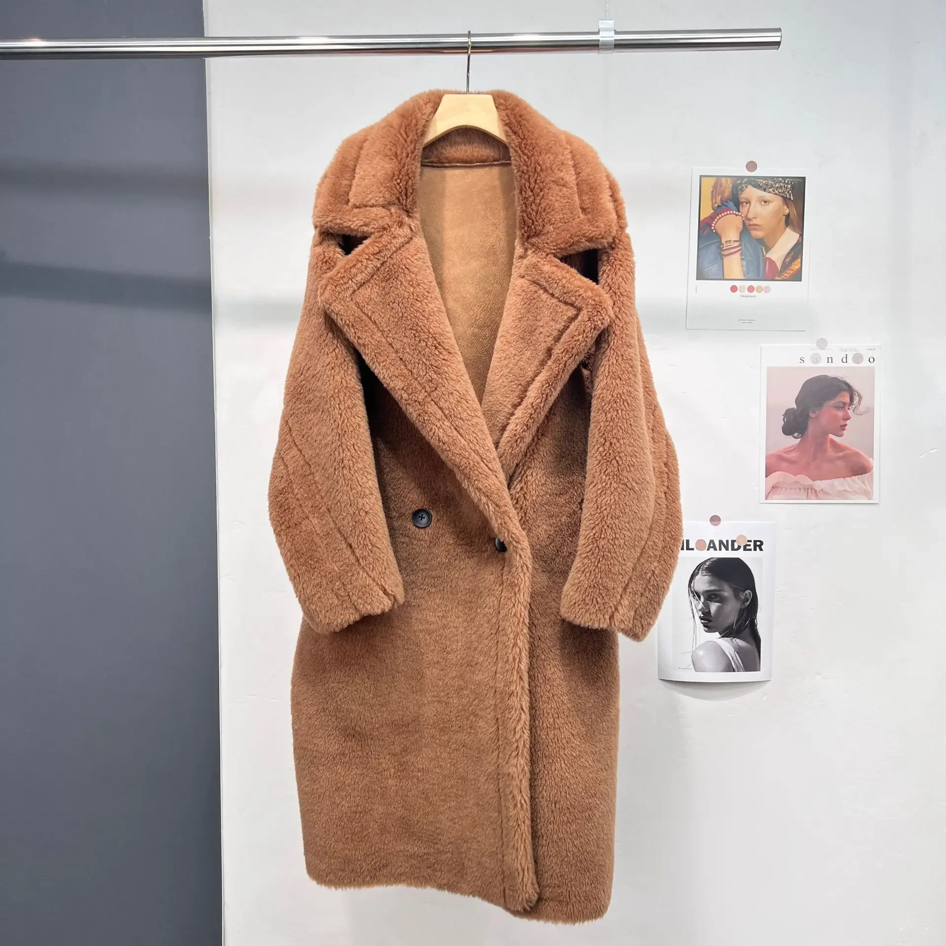 New Teddy Bear Coat Wool MaxTeddy Fur Coat Loose silhouette