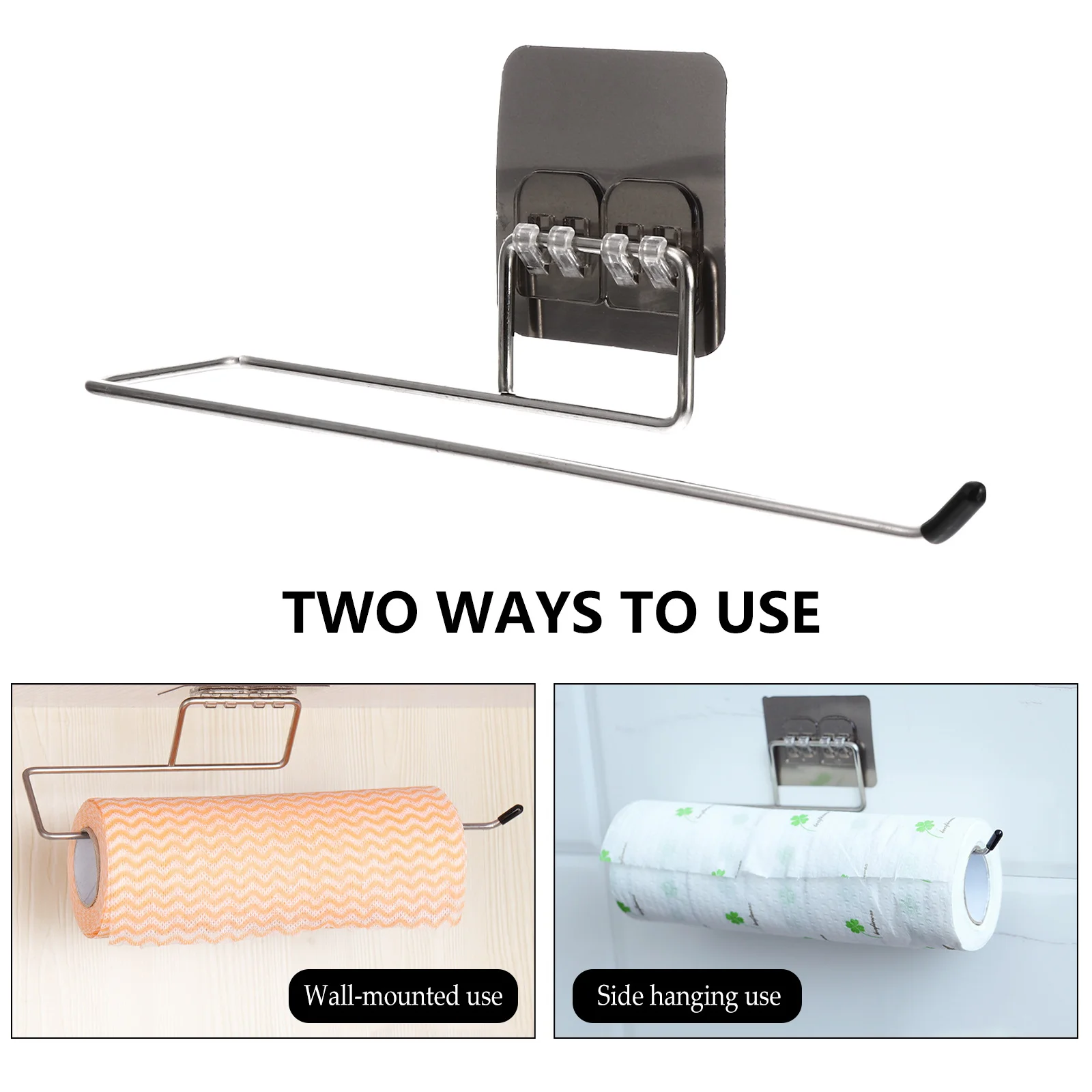 

1Set High-Quality Stainless Steel Punch-Free Multi-Function Towel Rack Waterproof Rustproof Easy Install Kitchen Bathroom