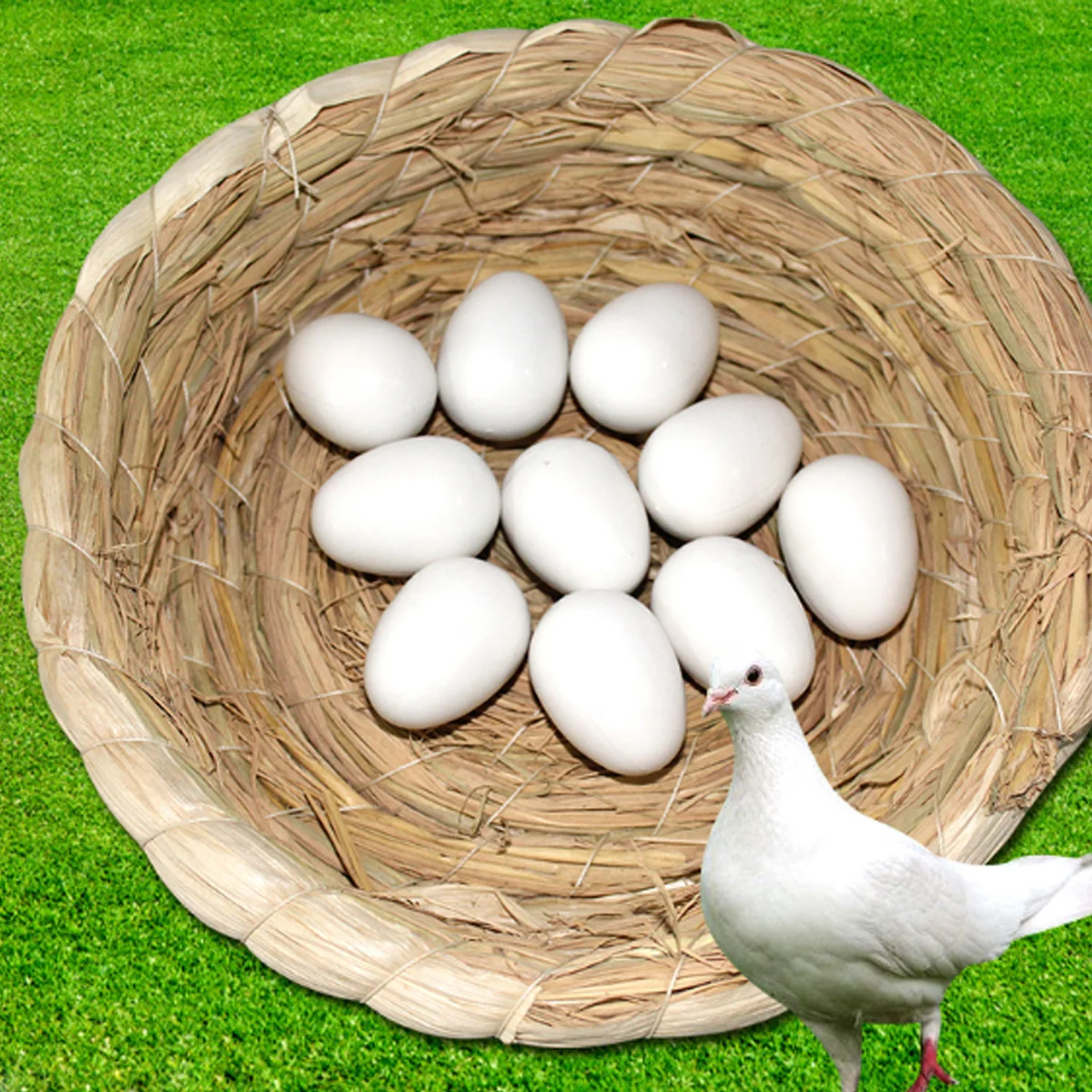 10 szt. Kreatywne, zabawne sztuczne jajka gołębie, gładka powierzchnia, realistyczny rozmiar, kształt, kolor, dekoracja domu i sklepu, poprawiająca poczucie materny.