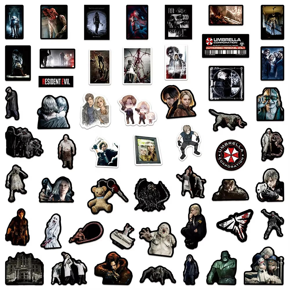 50PCS Resident Evil Requiem Game Graffiti Stickers Exquisite Fashion DIY Guitar Phone Laptop Suitcase Water Cup Skateboard Decal view 6