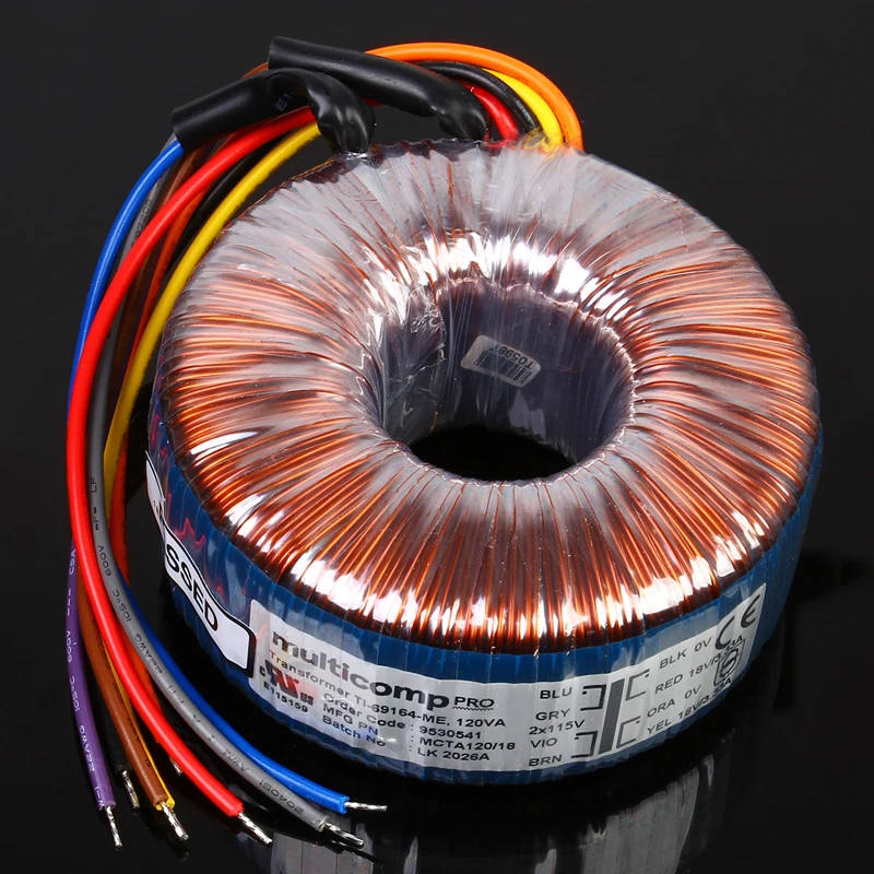 Imagem -03 - Noratel-transformador Toroidal Importado Original 1200 va Multicomp Pro Amplificador de Potência de Som Faça Você Mesmo 120w Dual 12v 15v 18v 25v