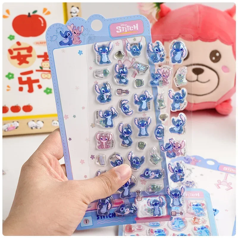 Novo disney ponto 3d alívio adesivo de cristal dos desenhos animados geléia sólida caso telefone decoração criatividade estudante diy brinquedos artesanais presentes