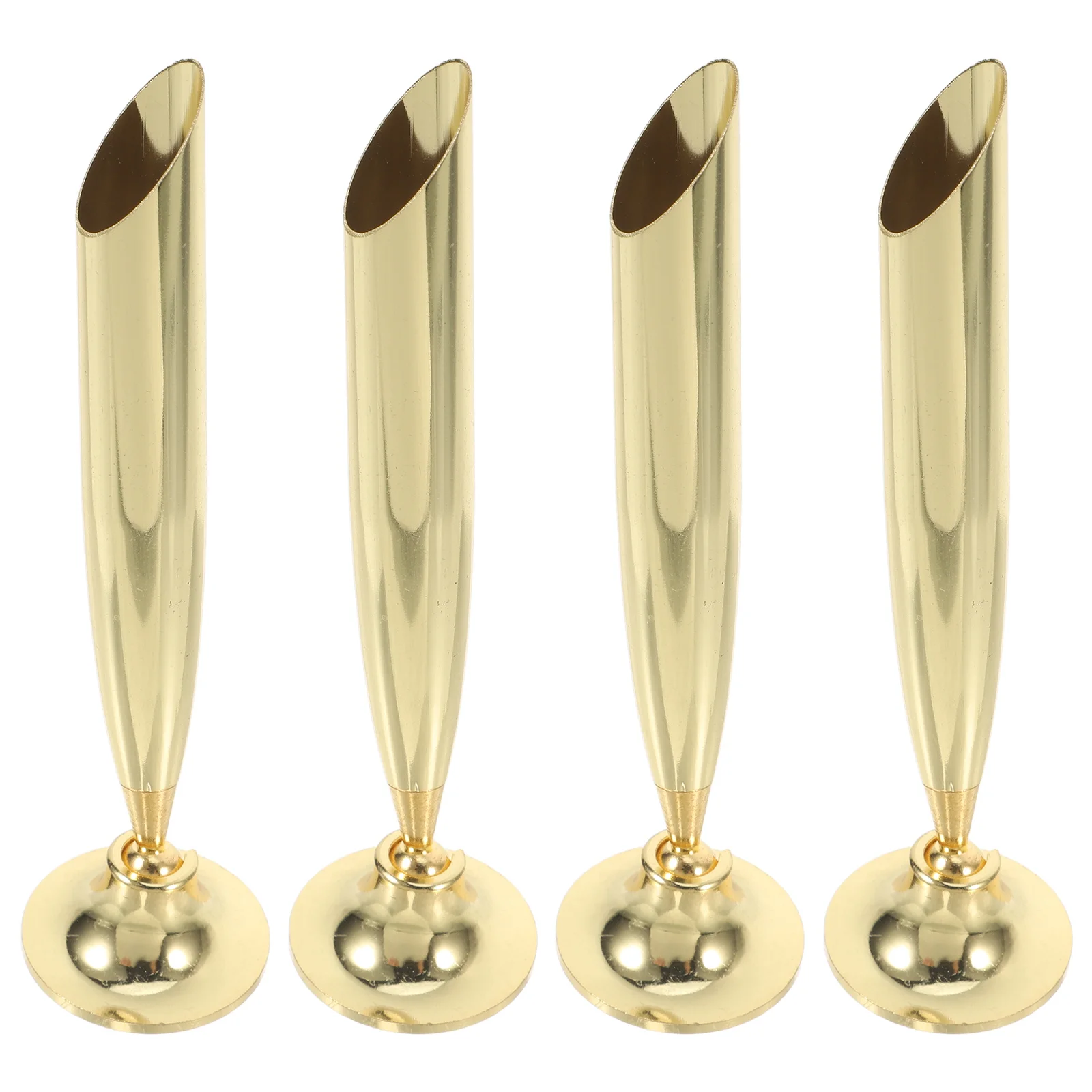 

4pcs Metal Holder Stand Single Ballpoint Pen Base Locker Insertion Holder For Office Supplies Rotating Pen Stand Rack