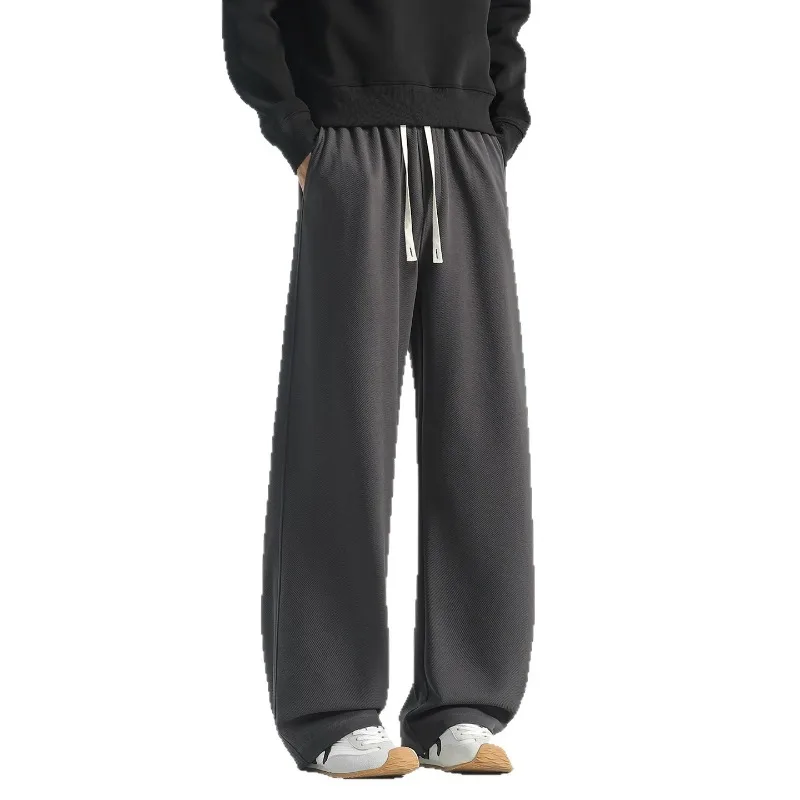 2026 New Spring and Autumn Straight Pants Men's Loose Sweatpants Wide-leg Men's Sweatpants Autumn and Winter Trousers