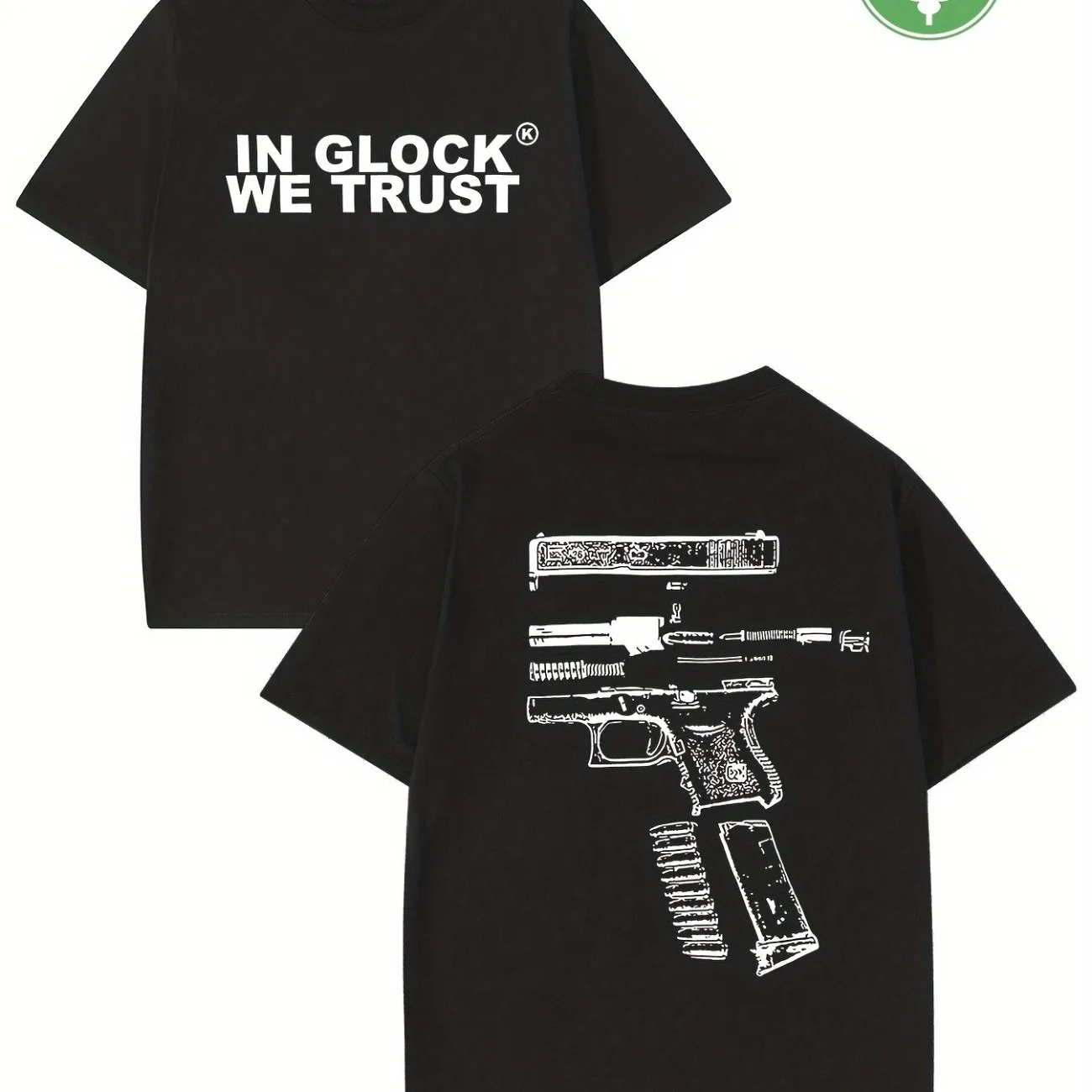 Men's Graphic in Glock T-Shirt 100% Cotton Sweat Wicking Breathable High-Quality Casual Tee for Easy Movement Perfect