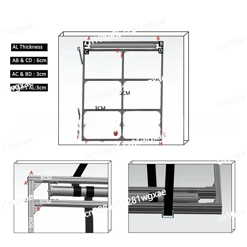 RV Caravan Lift Adjustable Intelligence Motorhome Aluminum Profile Lifting Bed