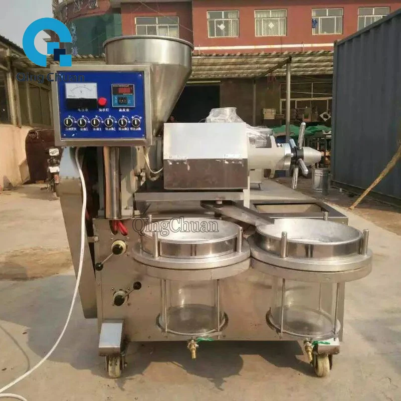 Oil Press Machine Automatic Commercial Peanut Rapeseed Melon Flaxseed Electric Screw Household Sesame Sunflower Seeds Extraction