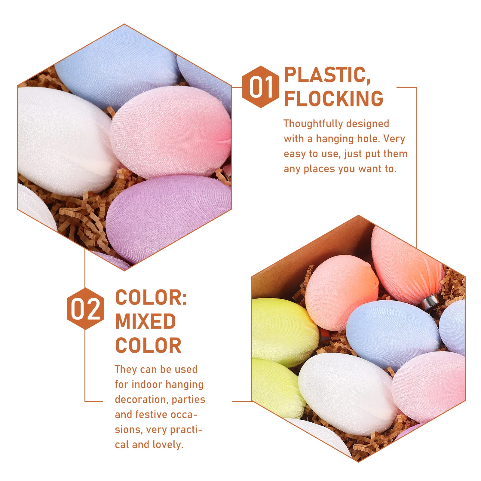 

12Pcs Easter Egg Door Adorn Unique Decorations Holiday Party Supplies Easter Egg Ornament Festival Pendant Festival Decor Prop