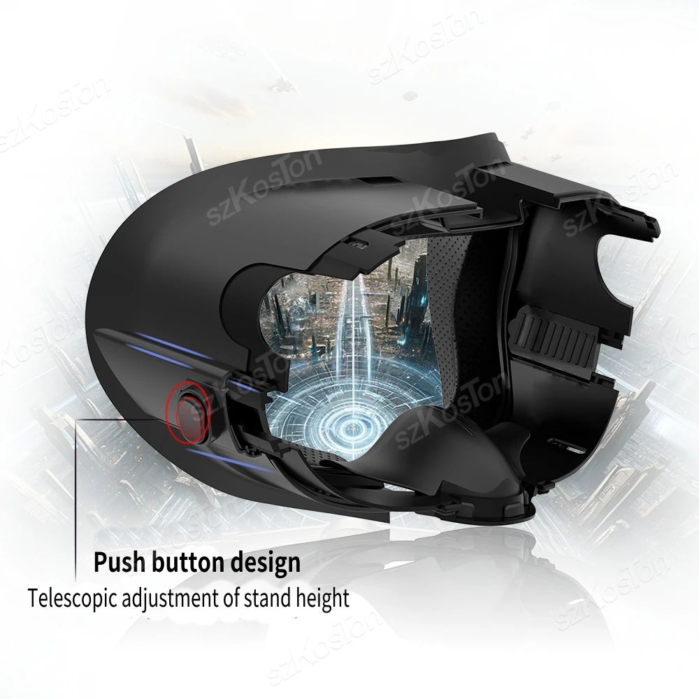 Facial Interface Face Cover for Meta Quest 3 VR with Anti-Light Nose Pad PU Leather Face Cushion for Meta Quest 3 Accessories