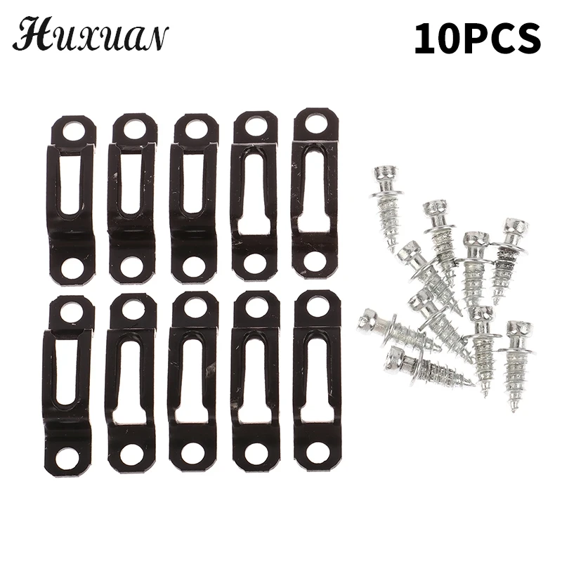 

10pcs 2 in1 Invisible Wood Cabinet Connector Woodworking Metal Cupboard Hinge Assembly Furniture Bracket Recessed Screw Fastener