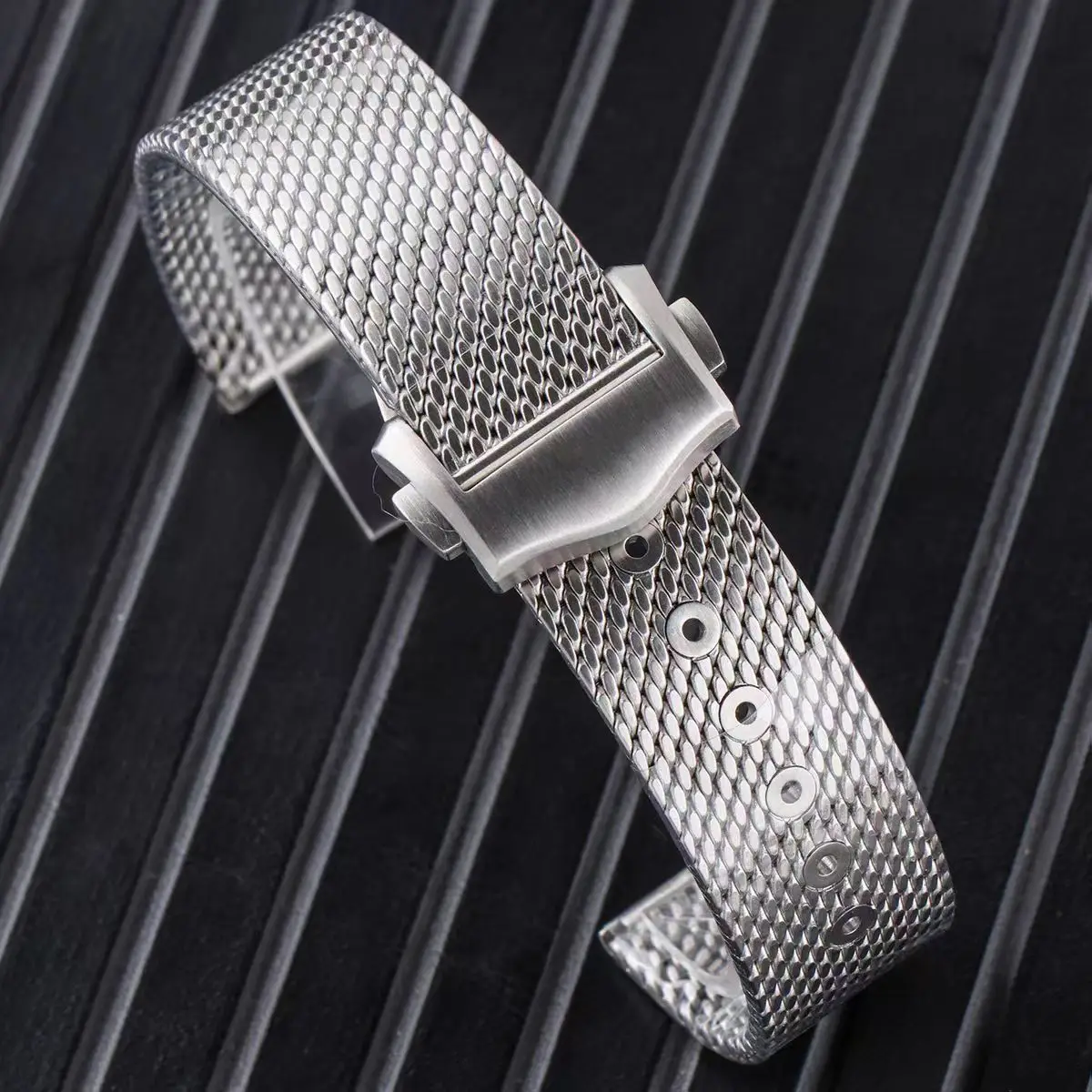 20mm Milanese Mesh 316L Stainless Steel Bracelet For OMEGA Seamaster 300 No Time To Die 007 Quick Release Watch Strap Metal Band