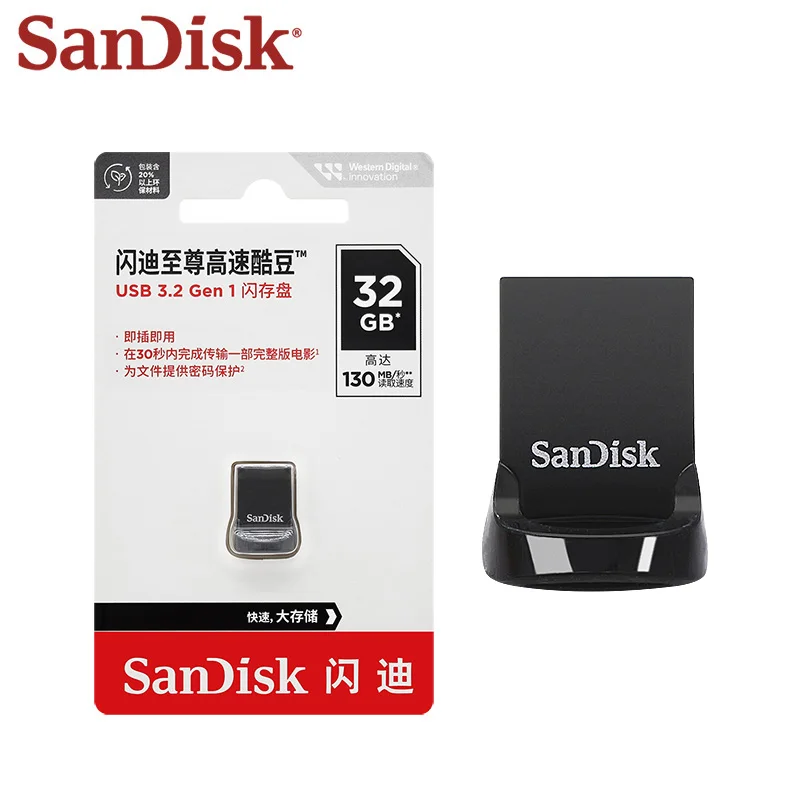 Original SanDisk 32GB USB Flash Drive USB3.0 USB3.2 Pen Drive Storage U Disk for Laptop Desktop Computer