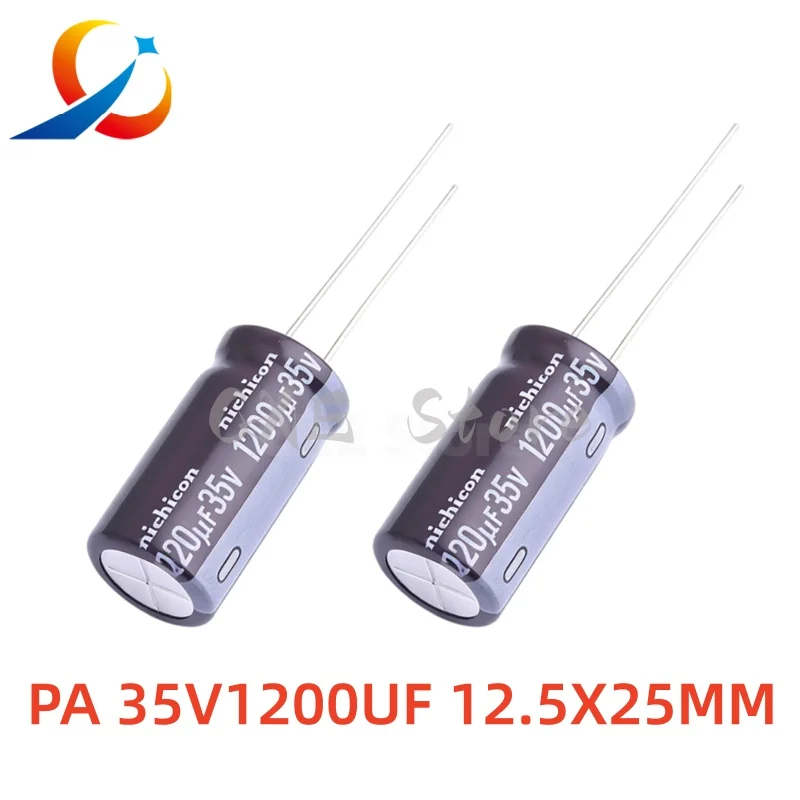 10PCS PA 35V1200UF Volume 12.5X25MM Nichicon Electrolytic Capacitor UPA1V122MHD LOW ESR 1200UF 35V NEW