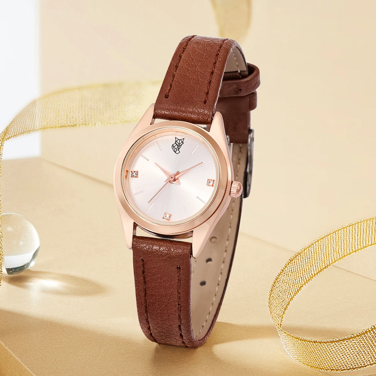 Luxury Fashion Women Watch Set PU Leather Strap Ladies Quartz Wristwatch t for Ladies Gift