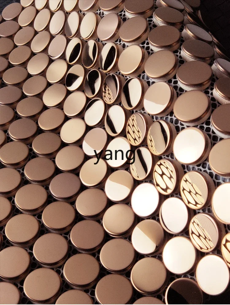 LMM  round small particle metal stainless steel tile bar background wall tile