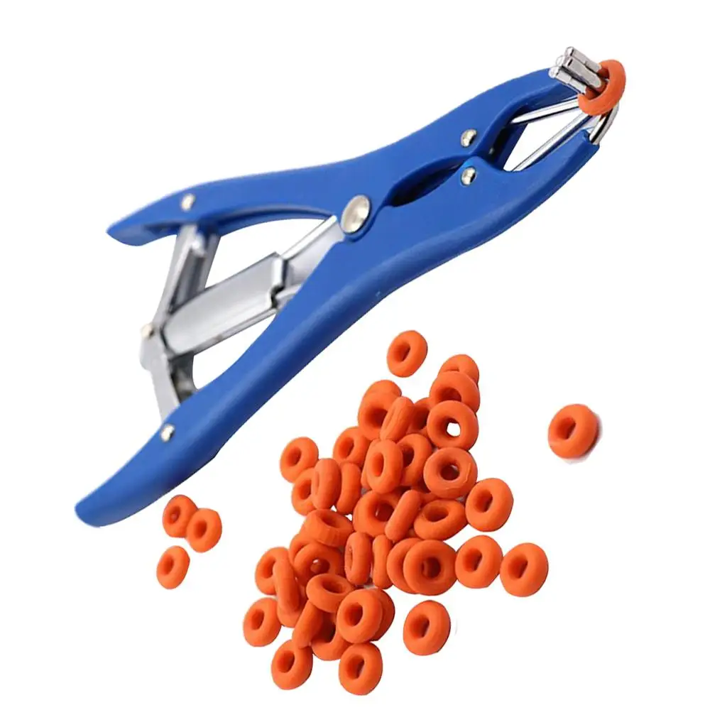 Veterinary Grade Castrator Plier with Rings Matte Finish Livestock Equipment for Pig Breeding and Animal Husbandry Supplies