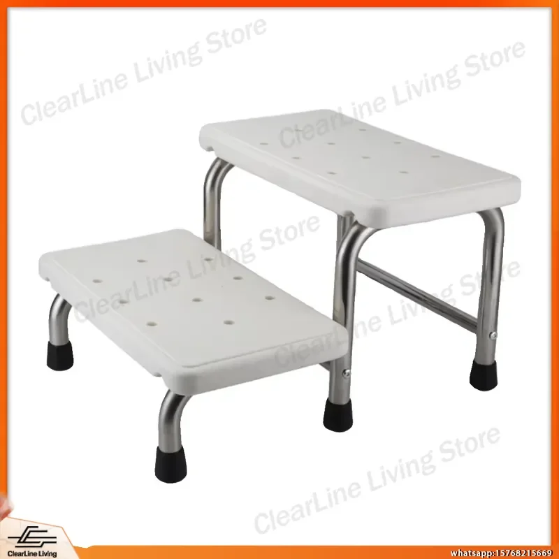

Double Layer ABS Plastic Step Stool for Home Use Thickened Folding Ladder for Shoe Changing Bathroom Safety Equipment Indoor
