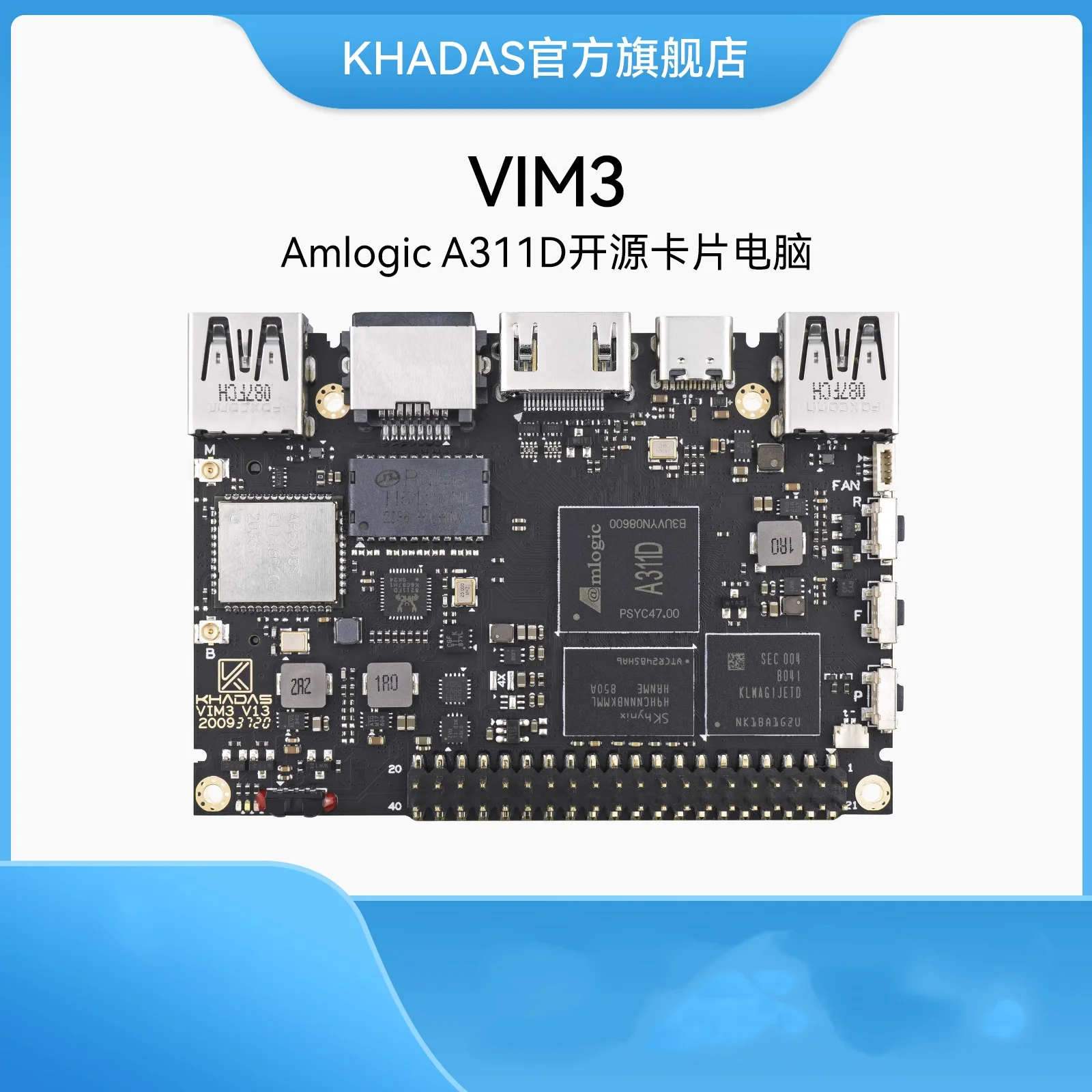 

Khadas VIM3 Built-in Bluetooth/wifi/emc M.2 Interface Supports 4G Module AI Intelligent Applications