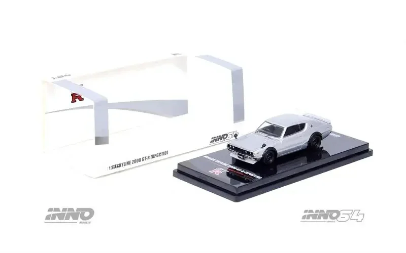 INNO 1:64 SKYLINE 2000 GT-R (KPGC110) نموذج سيارة فضي Diecast