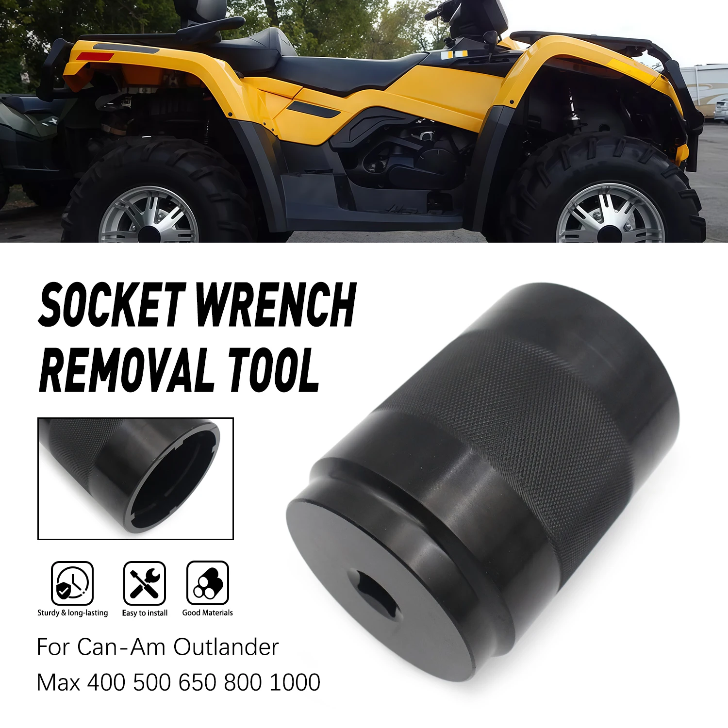 For Can-Am ATV Renegade 500 800R 850 Outlander Max 400 500 650 800 800R 1000 Repair Socket Rear Trailing Arm Nut Removal Tool