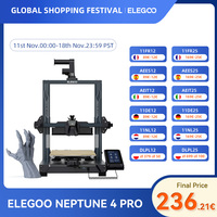 ELEGOO NEPTUNE 4 PRO FDM 3D Printer with Up to 500mm/s High-Speed,121-Point Auto Bed Leveling, Printing Size of 225x225x265mm