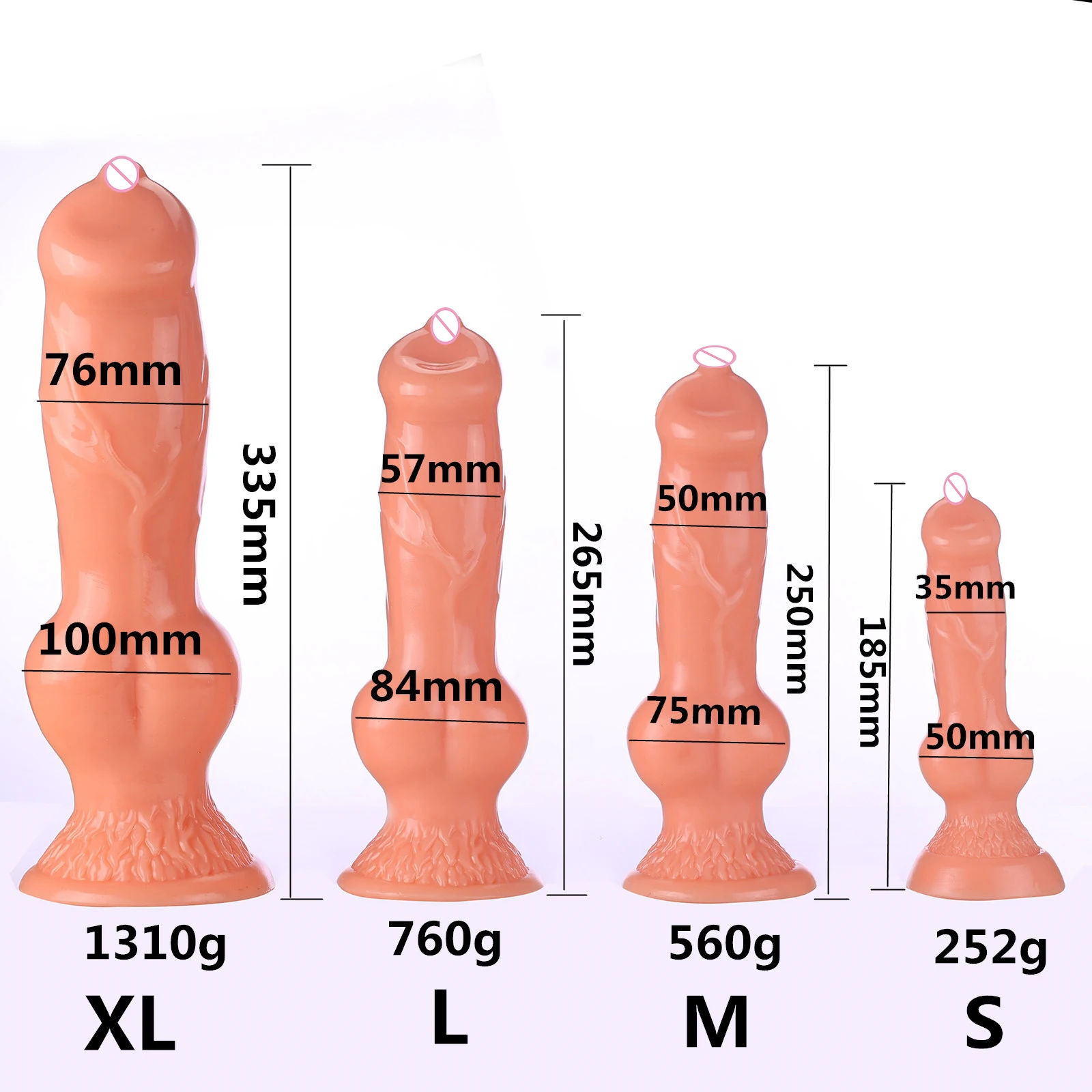 S/M/L/XL Dog Dildo Vaginal Anal Plug Big Buttplug Fake Penis Sex Toys For Women /Men Masturbators Big Dildos 18 Adults Sexy Shop