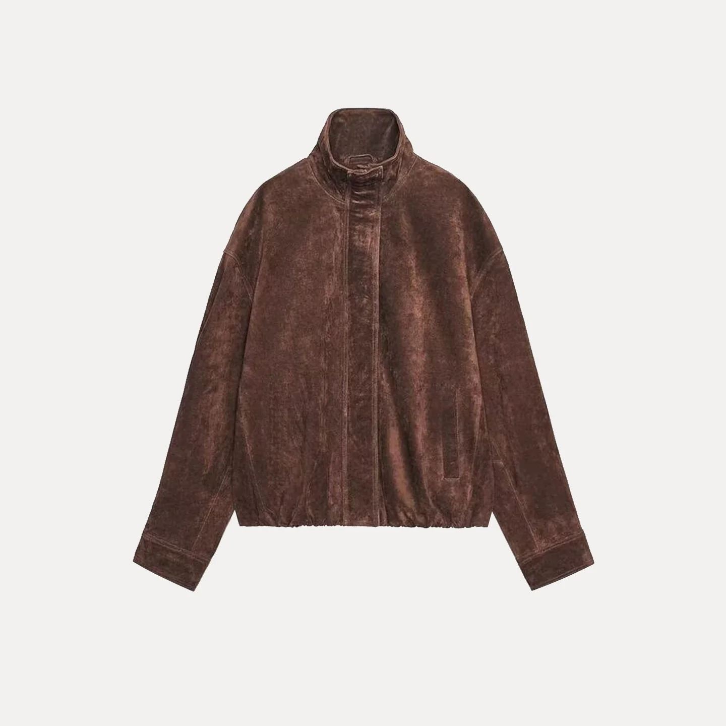 Z Women's Faion Commute Anti-Fur Leather Jaet Stand Fit ort Outerwear Fall Season Regular Length Other Material