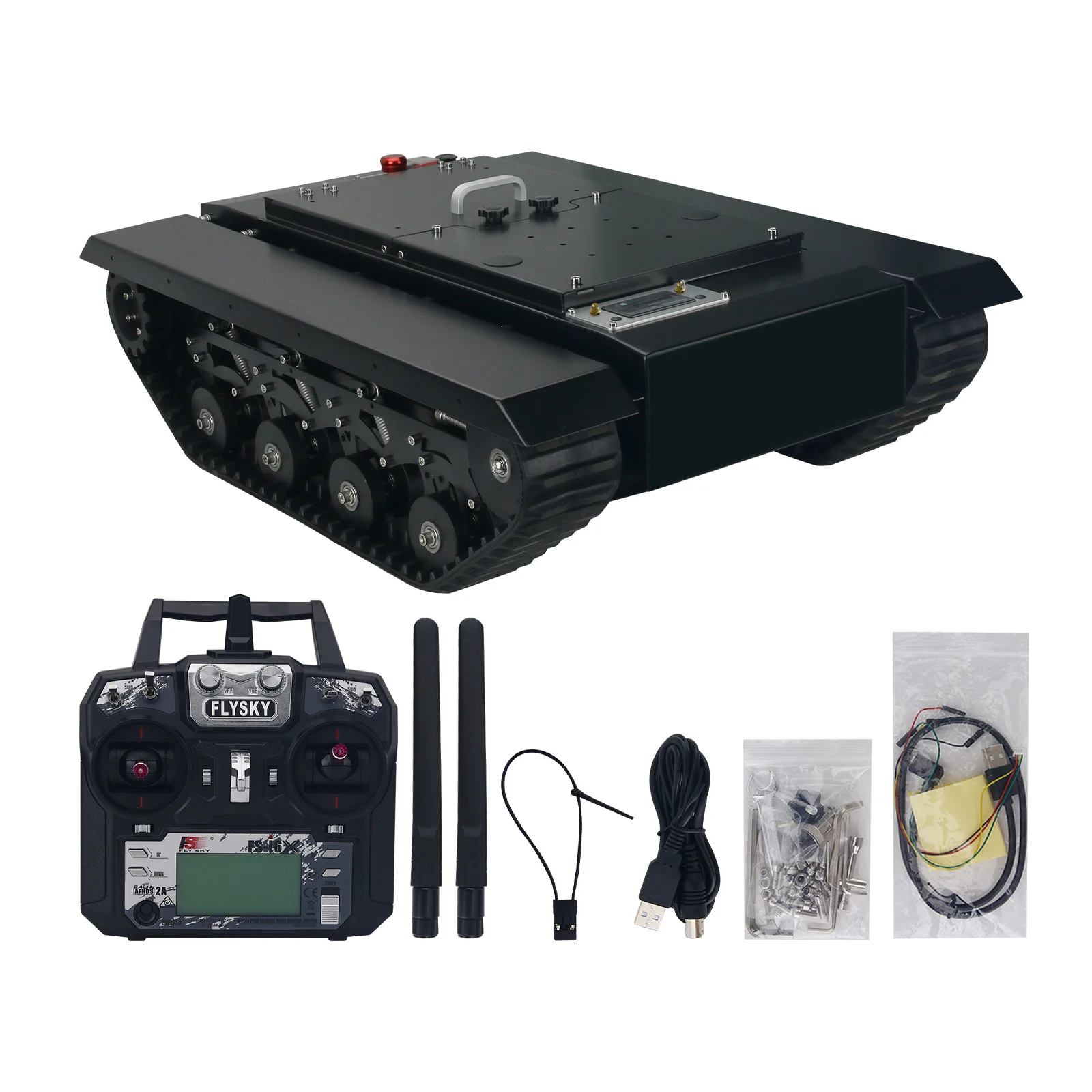 

TR500S Load 50KG Assembled All-Terrain Chassis Rubber Track Robot Chassis Tank With Controller