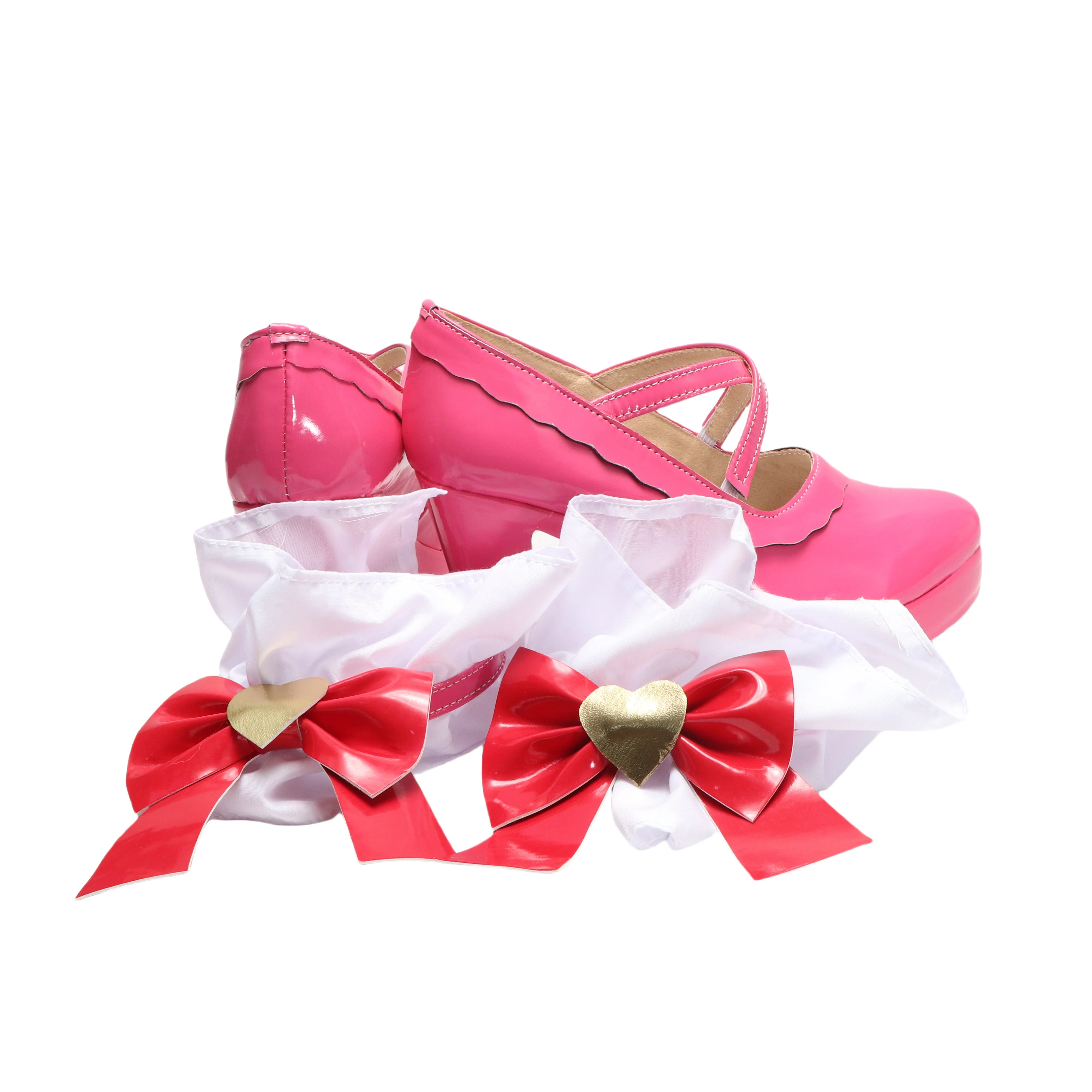 Aikatsu Hoshimiya Ichigo Scarpe Cosplay Stivali Halloween Anime Scarpe con tacco alto