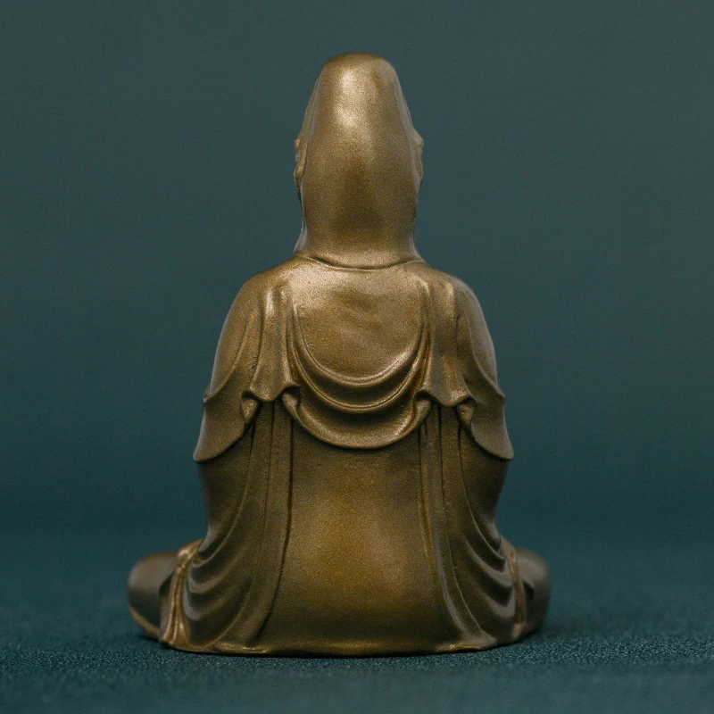 Brass Guanyin Bodhisattva Statue – Guardian of Serenity & Harmony, Spiritual Decor for Home, Office & Meditation Space