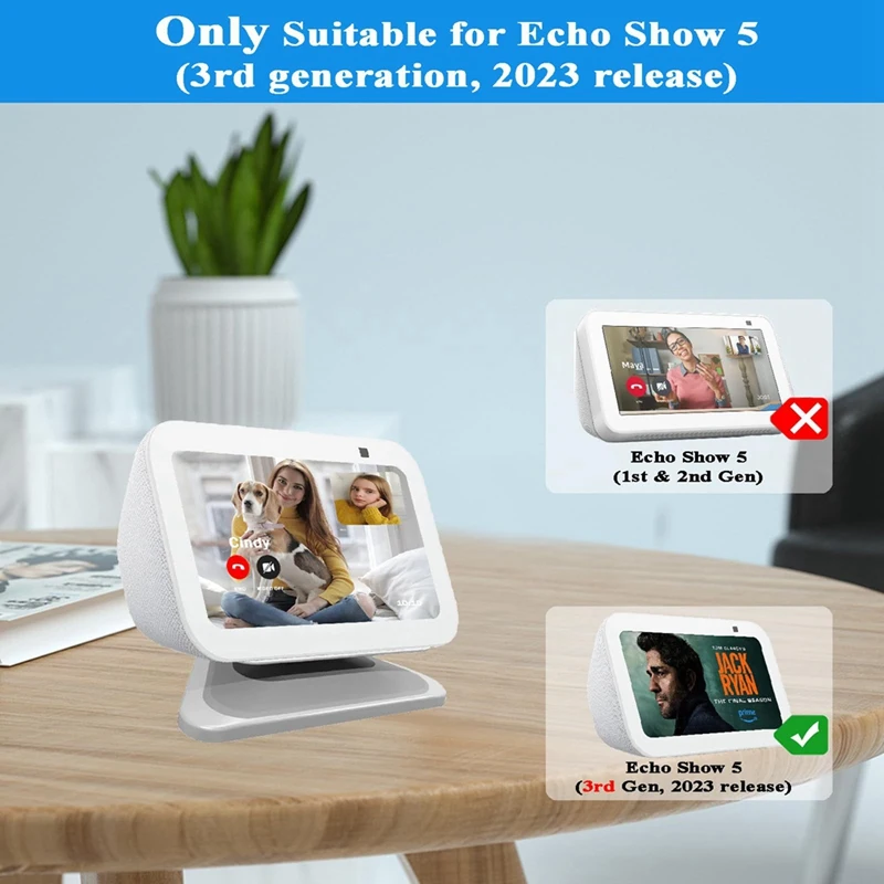 Verstellbarer Ständer für Echo Show 5 Teile (3. Generation), Smart Display Magnetst änder halterung, mit Grad rutsch fester Basis