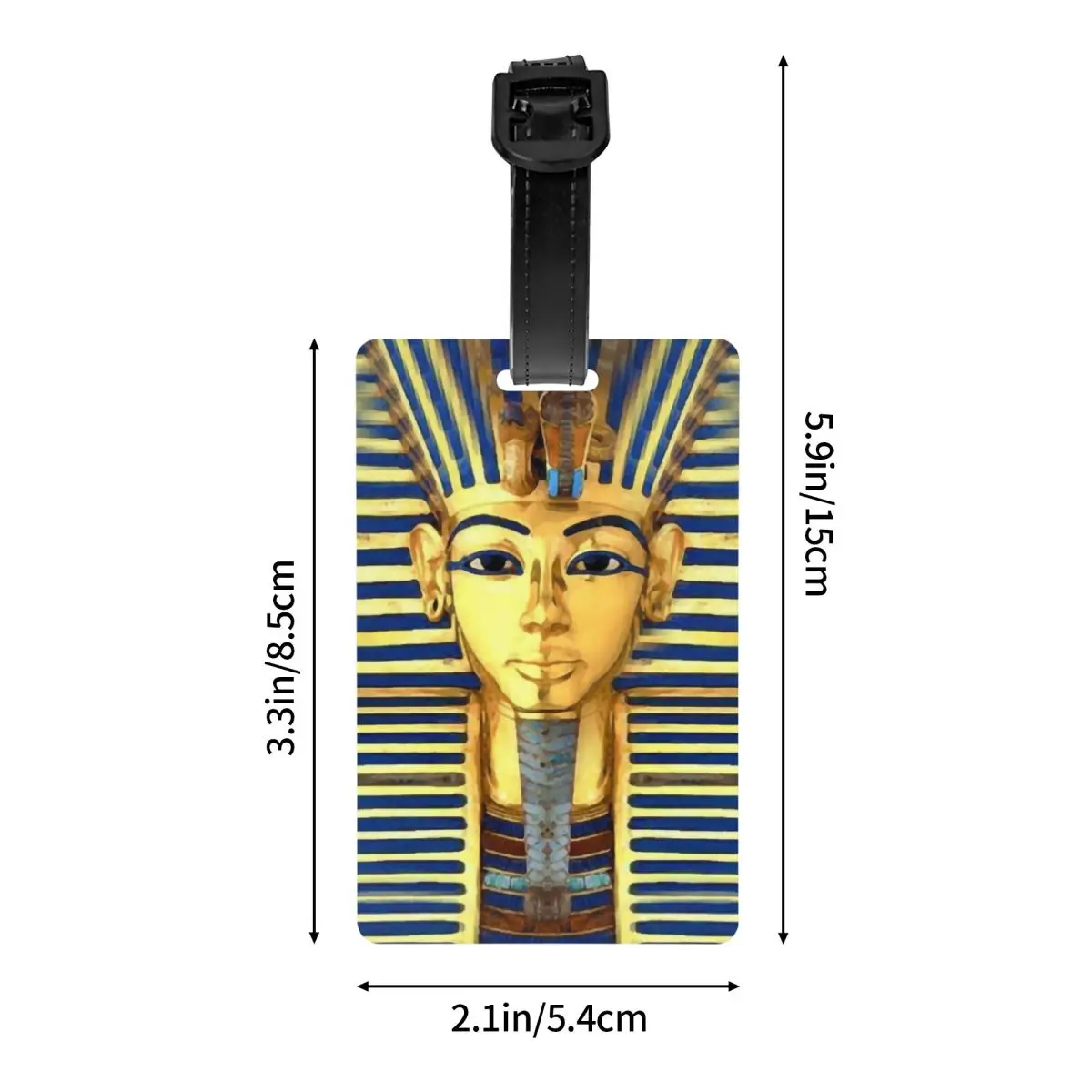 Étiquettes de bagage en lapis doré pour valises, étiquettes de bagage éma ennes, couverture de confidentialité, étiquette d'identification, pharaon, roi Tut, drôle, égyptien