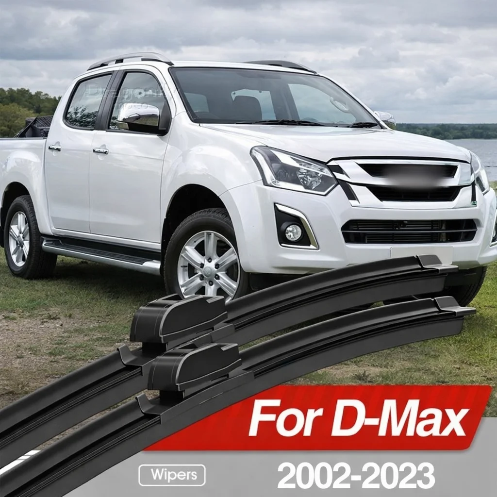 

Для Isuzu D-Max 2002-2023: Комплект из 2 передних дворников (щеток) для лобового стекла, аксессуары для окон 2003, 2007, 2009, 2011, 2015, 2019, 2020 годов выпуска