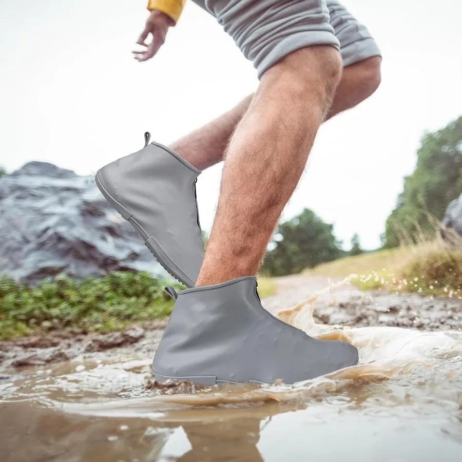 أغطية أحذية مقاومة للماء أحذية مقاومة للانزلاق تم ترقيتها حديثًا وأحدث طراز للرجال والنساء أحذية المطر القابلة لإعادة الاستخدام للخارجية #2