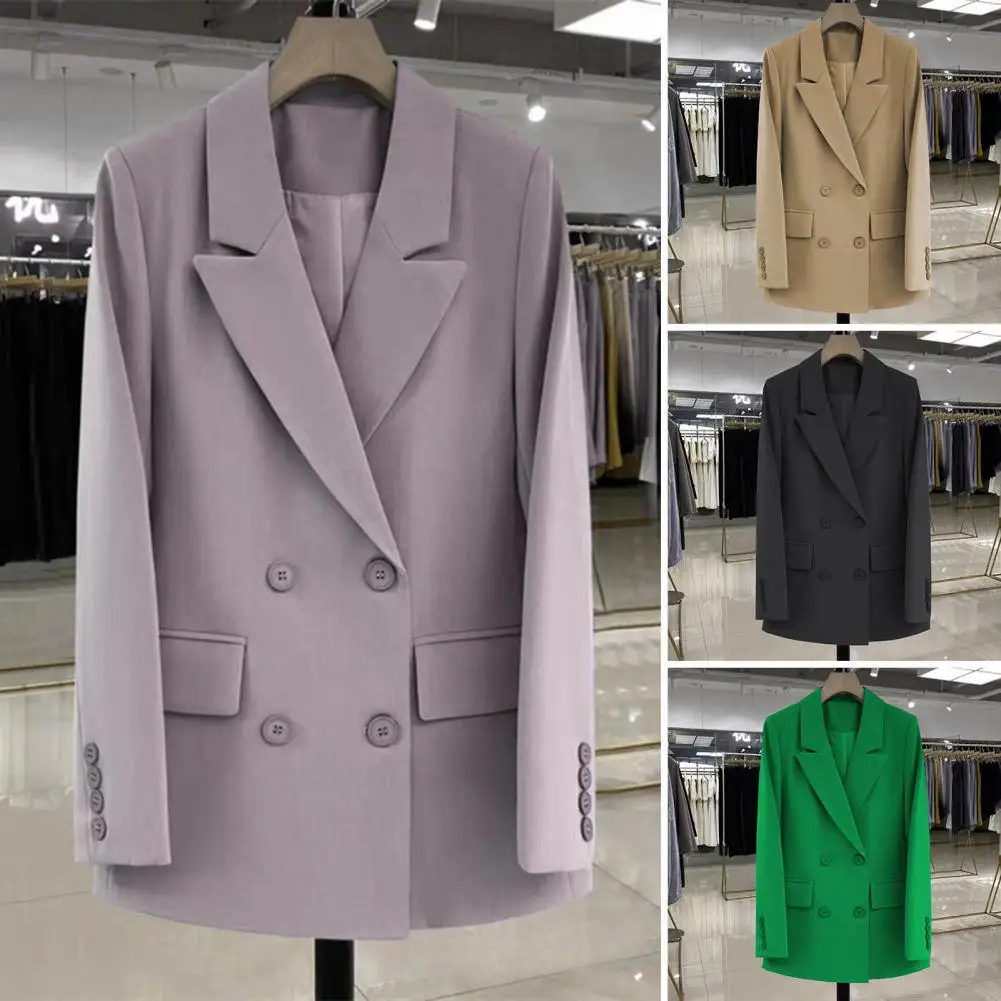 Women's Small Blazer Jacket 2026 Spring Autumn Casual Office Elegant Ladies Suit Coat High-end Double-breasted Lady Outerwear