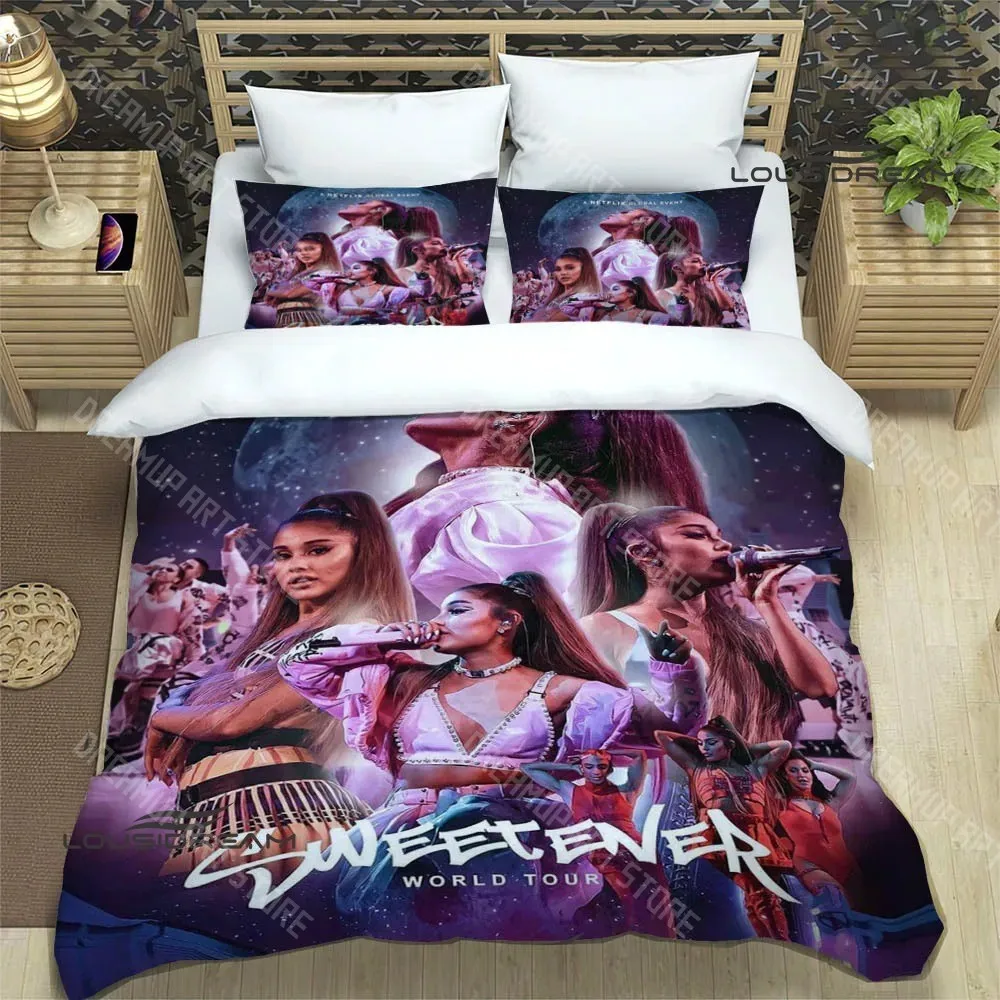3D Printed A-Ariana Singer Grand Bedding Set for Boys Girls Duvet Cover And Pillowcase Twin Queen King Full Single Double Sizes