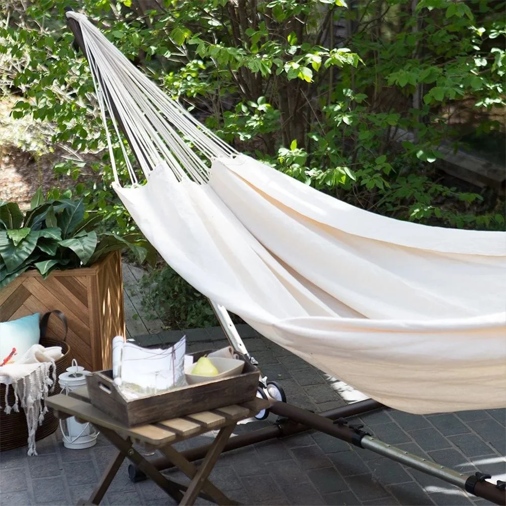 

1Pcs 200x150cm Double Canvas Outdoor Hammock Swing Chair Lightweight Durable Comfortable Washable for Leisure Travel