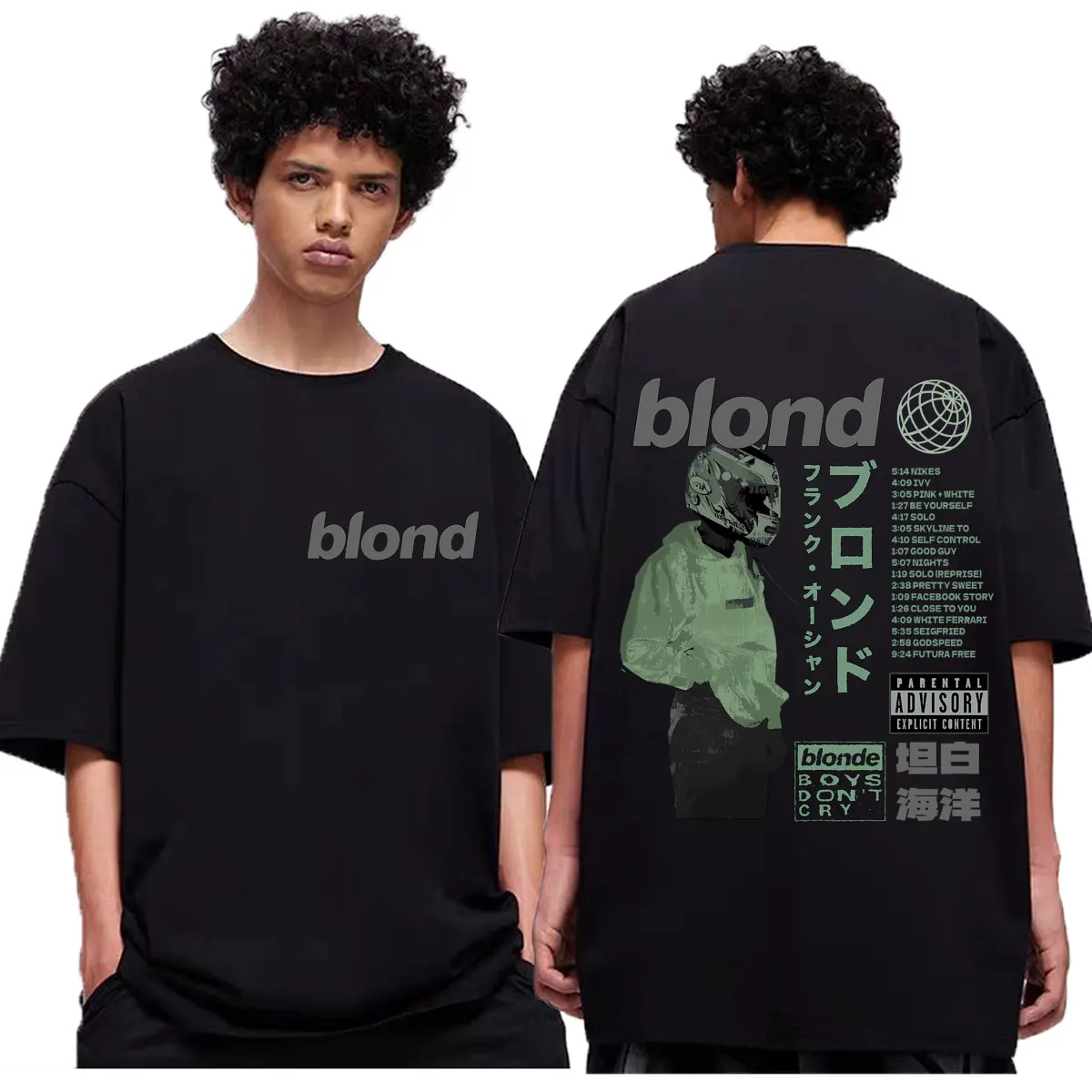 

Rapper Frank Blond Album Graphic T Shirts Hip Hop Vintage Short Sleeve T-shirt Men Women Clothing High Quality Fashion T-shirts