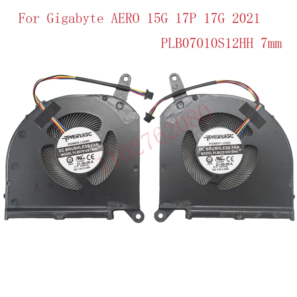 New Laptop Cooling Fan For Gigabyte AERO 15G 17P 17G 2021 RX5L RP75xa RP77XB RP75XC AERO17 RP75W RP7 RX7G RX5G 12V 7mm