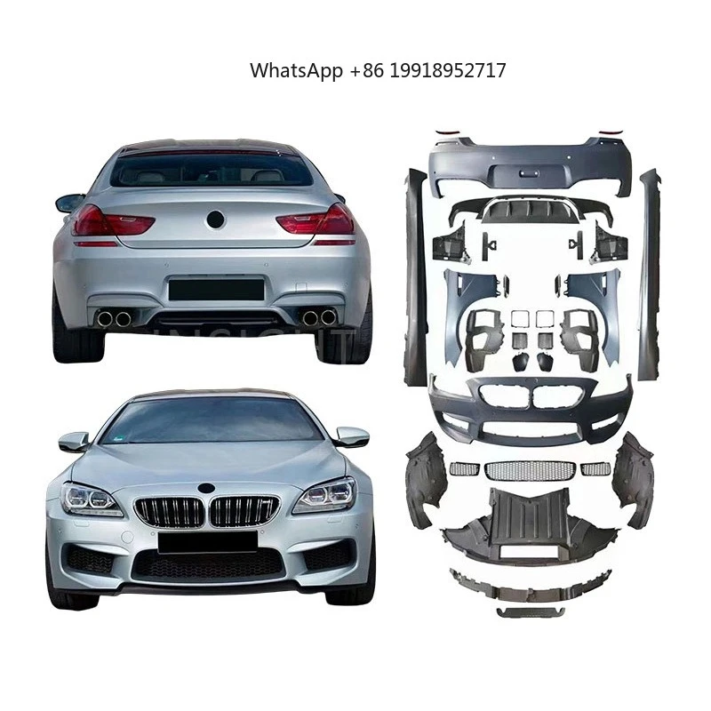 

New PP Plastic Front Bumper Head Light Wide Body Kit with Clips for 6 Series F06 M6 2014+ JJ508
