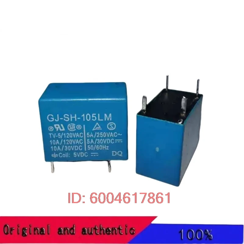 5PCS 100%  New original GJ-SH-105LM 4PIN GJ-SH-112LM 10A GJ-SH-124LM GJ-SH-112DM  GJ-SH-124DM  RELAY