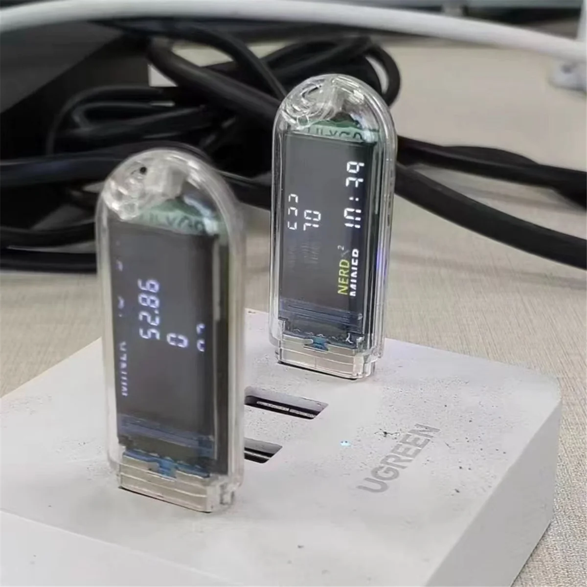 T86C NerdMiner V2 T-Dongle S3 Hashrate 74Kh/S USB BTC Crypto Solo Lottery Miner com Display Nerd Miner