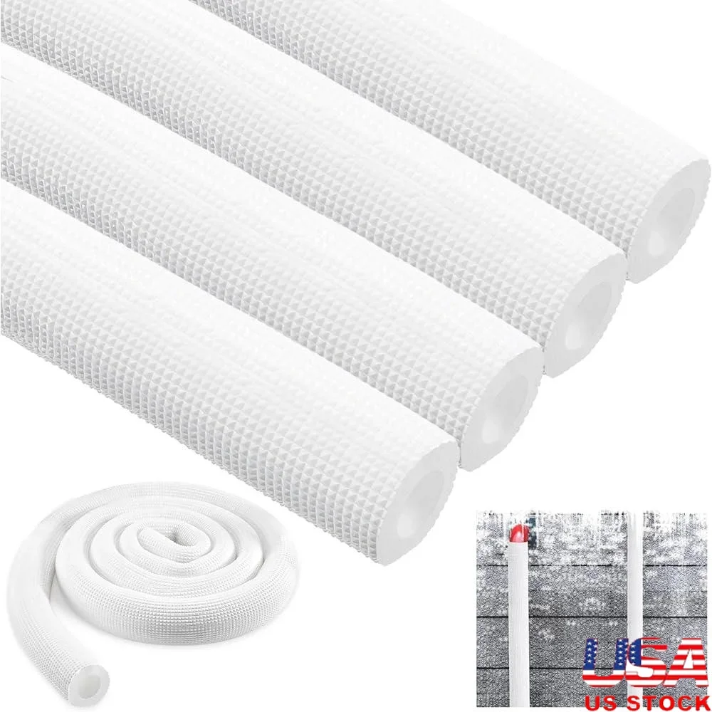 

4 шт. изоляционные трубы, пенопластовые трубки, водонепроницаемые, термостойкие, противоскользящие чехлы, водяные, кондиционеры